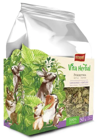 ⁨Vitapol Vita Herbal Dried nettle leaf for rodents and rabbit 50g⁩ at Wasserman.eu