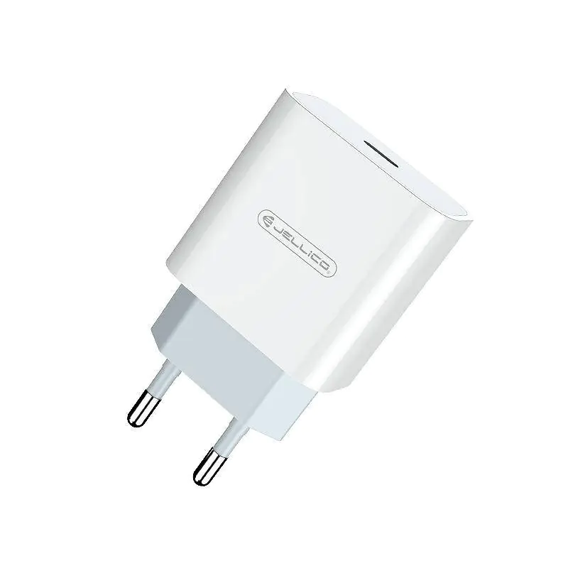 ⁨Ładowarka Sieciowa 20W PD USB-C Jellico AK180 biała⁩ w sklepie Wasserman.eu