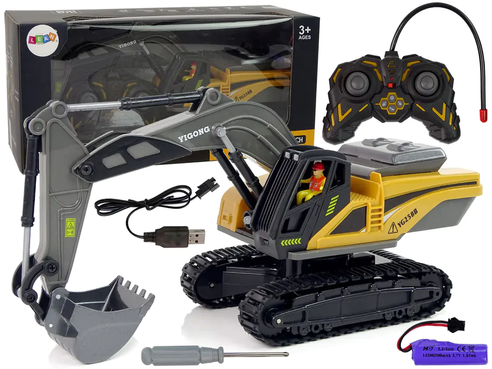 ⁨Crawler Excavator Remote Controlled 2.4G Yellow⁩ at Wasserman.eu