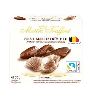 ⁨MaitreTruffout Belgian Pralines Sea Shells 50 g⁩ at Wasserman.eu