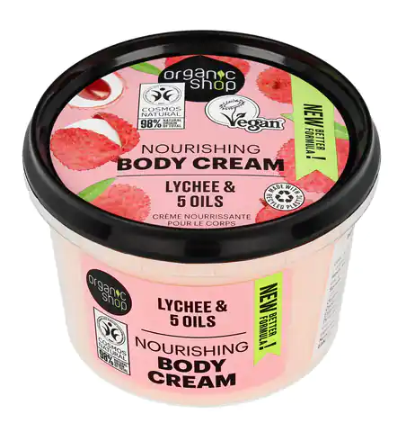 ⁨Organic Shop Krem do ciała - cera sucha i wrażliwa Różowy Lychee 250ml⁩ w sklepie Wasserman.eu