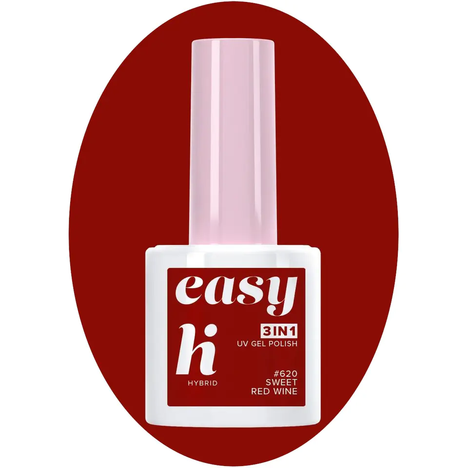 ⁨Hi Hybrid Gel polish Easy 3in1 #620 Red Wine 5ml⁩ at Wasserman.eu