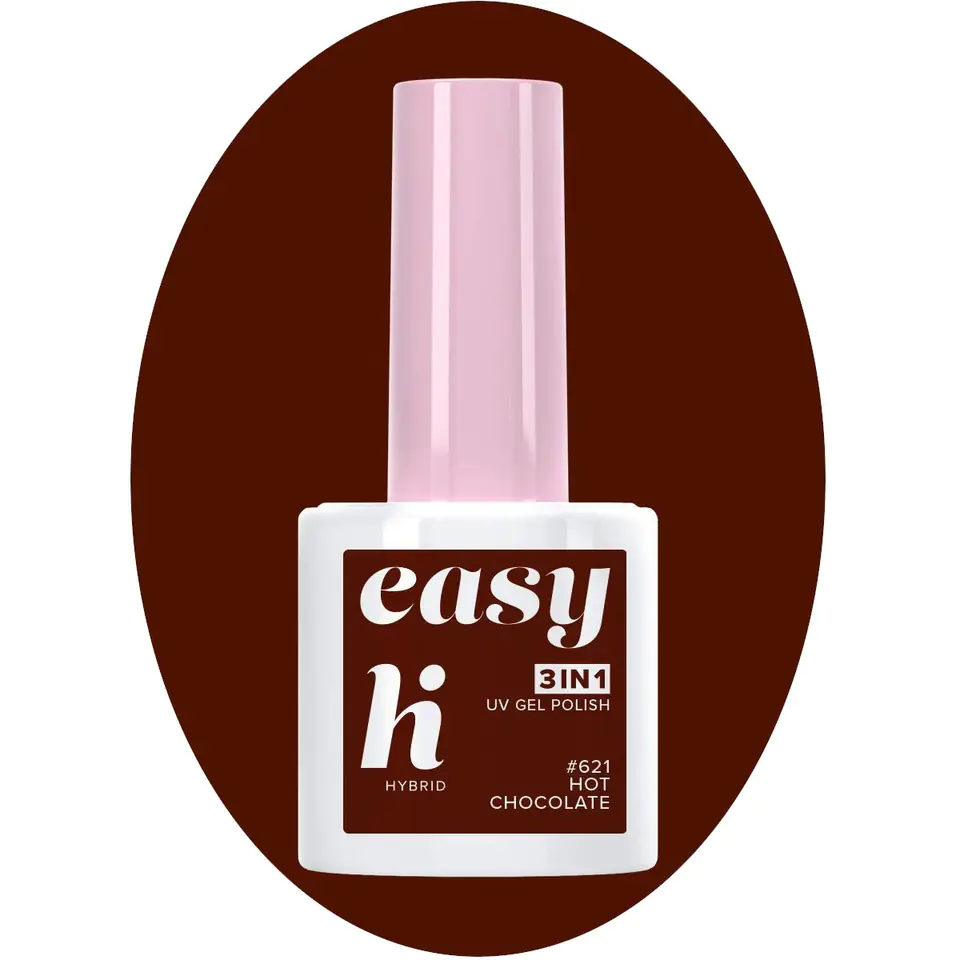 ⁨Hi Hybrid Gel polish Easy 3in1 #621 Hot Chocolate 5ml⁩ at Wasserman.eu