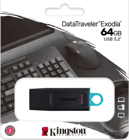 ⁨Pendrive Data Traveler Exodia M 64GB USB3.2 Gen1⁩ w sklepie Wasserman.eu