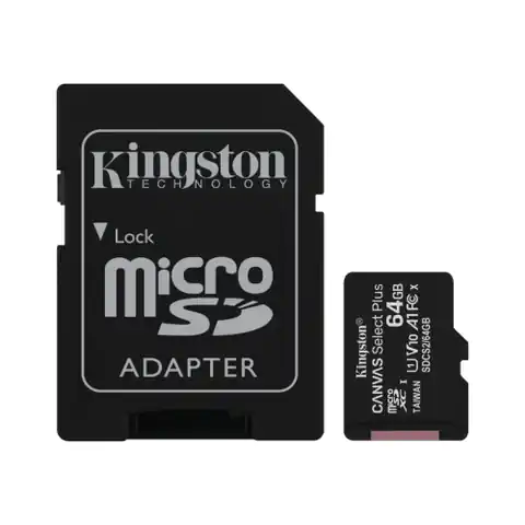 ⁨Kingston Technology Canvas Select Plus memory card 64 GB MicroSDXC Class 10 UHS-I⁩ at Wasserman.eu