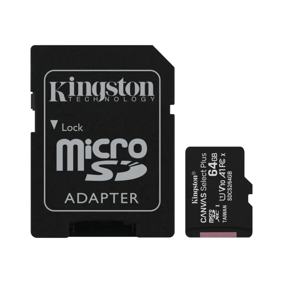 Kingston Technology Canvas Select Plus memory card 64 GB MicroSDXC Class 10 UHS-I at Wasserman.eu