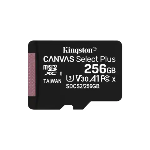 ⁨Kingston Technology Canvas Select Plus memory card 256 GB MicroSDXC Class 10 UHS-I⁩ at Wasserman.eu