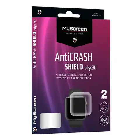 ⁨MS Folia AntiCRASH SHIELD edge3D Apple Watch 7/8 41mm 2szt⁩ w sklepie Wasserman.eu