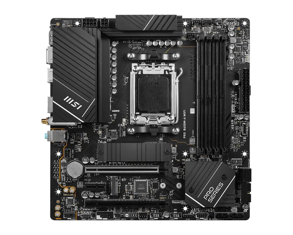 ⁨MSI PRO B650M-A WIFI AMD B650 Socket AM5 micro ATX⁩ at Wasserman.eu