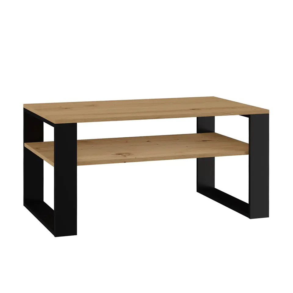 ⁨COFFEE TABLE BENCH MODERN 1P ARTISAN OAK / BLACK⁩ at Wasserman.eu