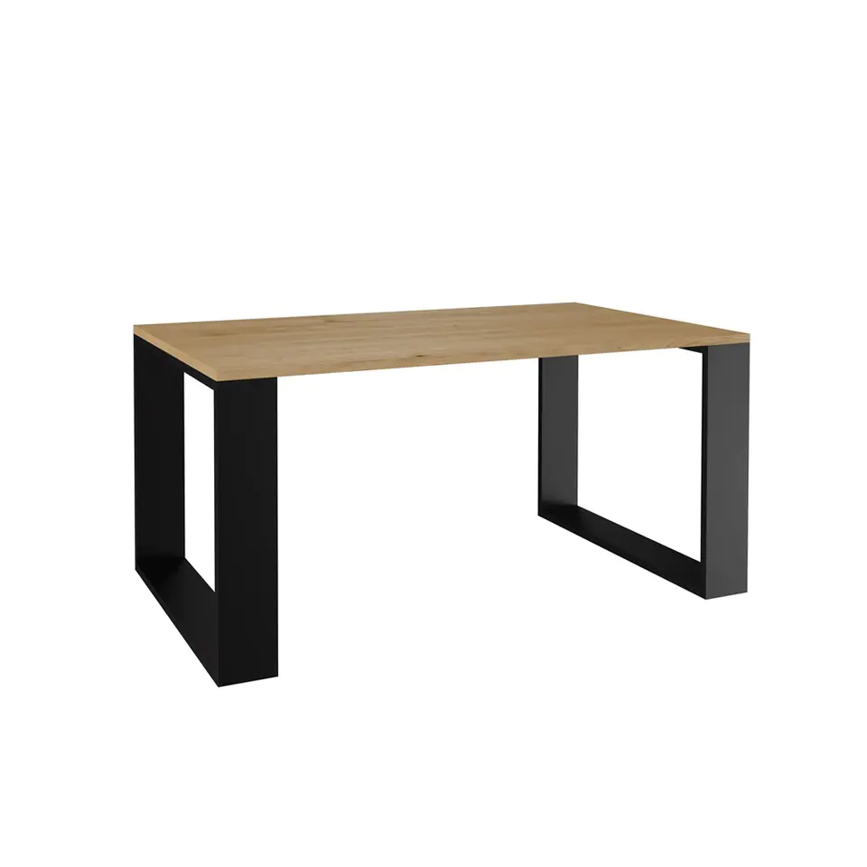 ⁨COFFEE TABLE BENCH LIVING ROOM LOFT MODERN ARTISAN OAK - BLACK⁩ at Wasserman.eu