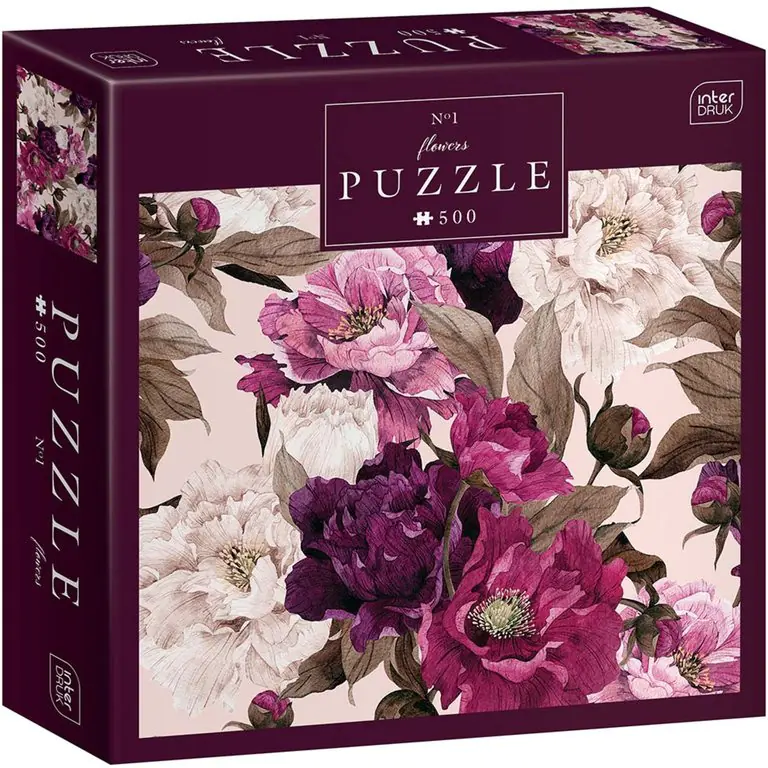 Puzzle 500 Flowers 1 PUZ500FLO1 INTERDRUK w sklepie Wasserman.eu