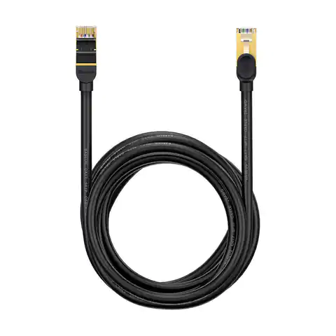 ⁨Kabel sieciowy Baseus Ethernet RJ45, 10Gb, 10m (czarny)⁩ w sklepie Wasserman.eu
