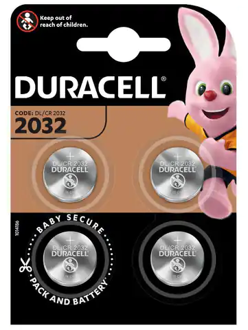 ⁨Bateria DURACELL 3V Duracell CR2032 blister 4szt⁩ w sklepie Wasserman.eu