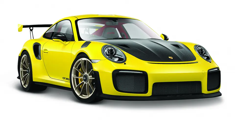 ⁨Model kompozytowy Porsche 911 GT2 RS żółty 1:24⁩ w sklepie Wasserman.eu
