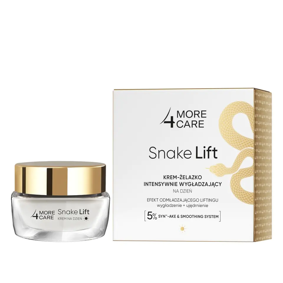 ⁨More4Care Snake Lift Krem-żelazko intensywnie wygładzający na dzień 50ml⁩ w sklepie Wasserman.eu
