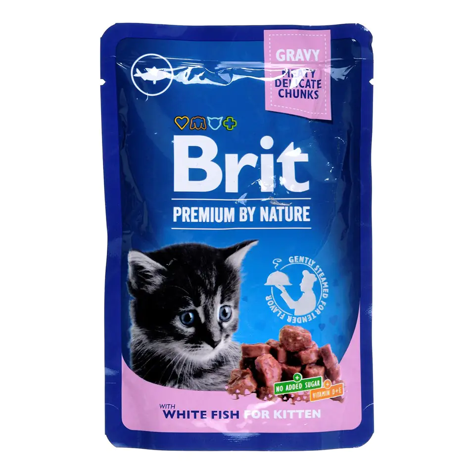 ⁨BRIT Premium by Nature Kitten White Fish - wet cat food - 100 g⁩ at Wasserman.eu