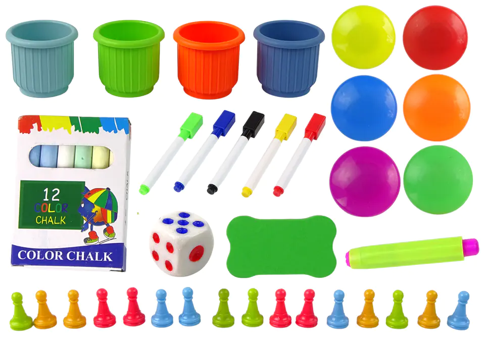 ⁨Board 2in1 Table Chalk Felt-tip pens Game Chinese Snakes⁩ at Wasserman.eu