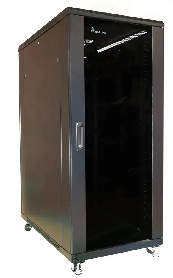 ⁨Extralink EX.14404 rack cabinet 27U Freestanding rack Black⁩ at Wasserman.eu