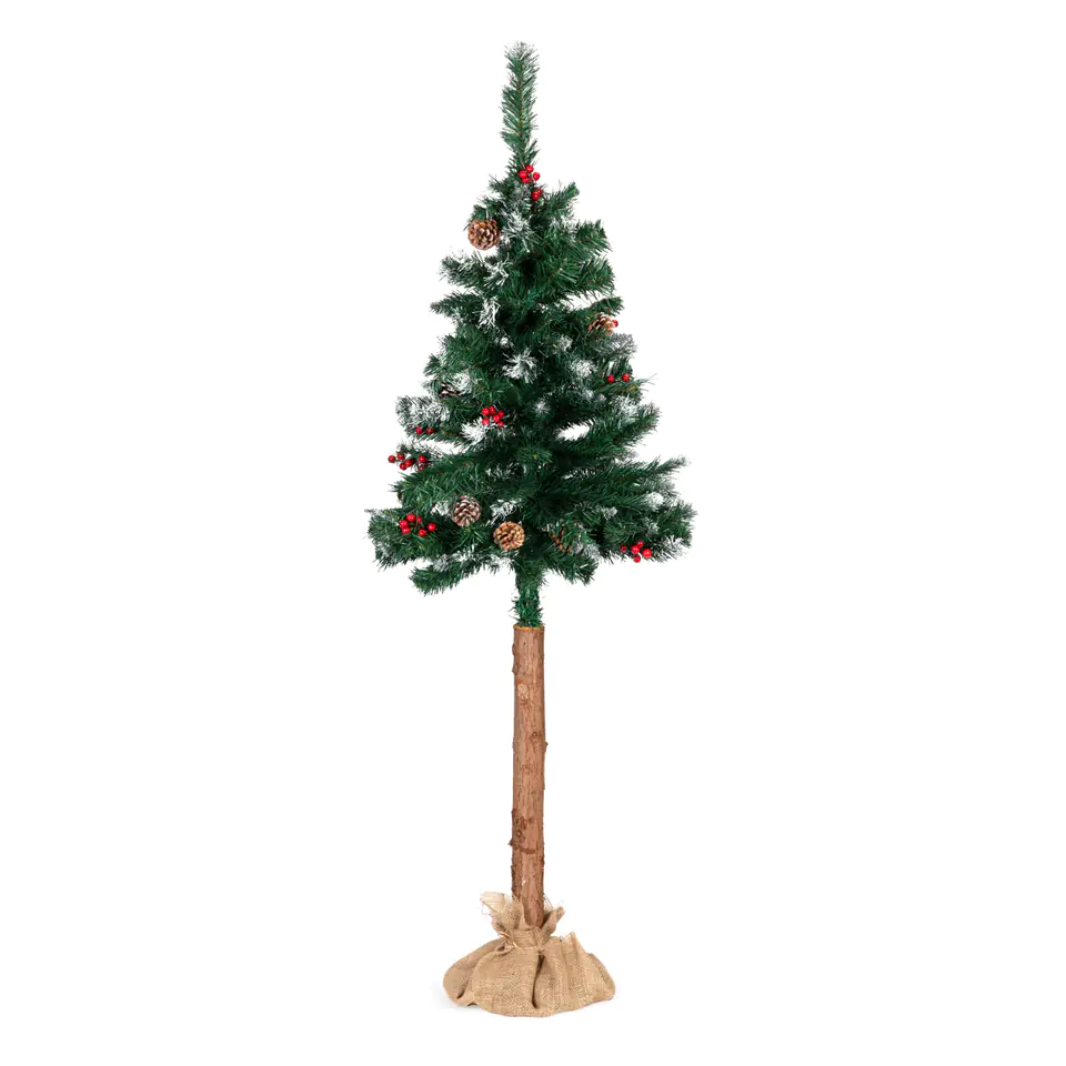 ⁨Christmas tree on the trunk 160cm artificial pine cones ornaments⁩ at Wasserman.eu