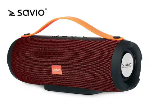 ⁨Bezprzewodowy Głośnik Bluetooth SAVIO BS-022 czerwony⁩ w sklepie Wasserman.eu