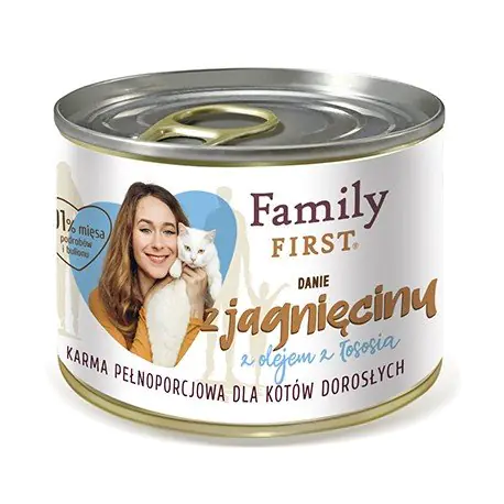 ⁨FAMILY FIRST Adult Lamb dish - wet cat food - 200g⁩ at Wasserman.eu