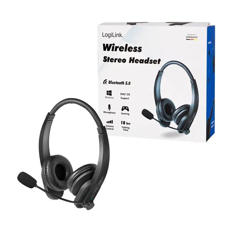 ⁨Bluetooth stereo headset with microphone⁩ at Wasserman.eu