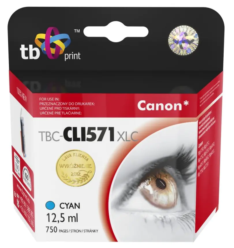 ⁨Ink for Canon CLI-571XL TBC-CLI571XLC CY 100% new⁩ at Wasserman.eu