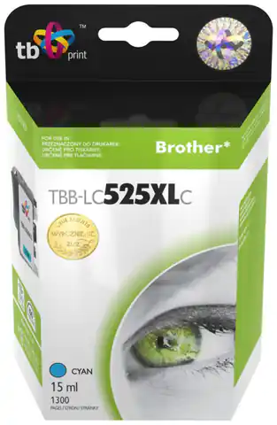 ⁨Ink cartridge for Brother LC529/539 TBB-LC525XLC CY⁩ at Wasserman.eu