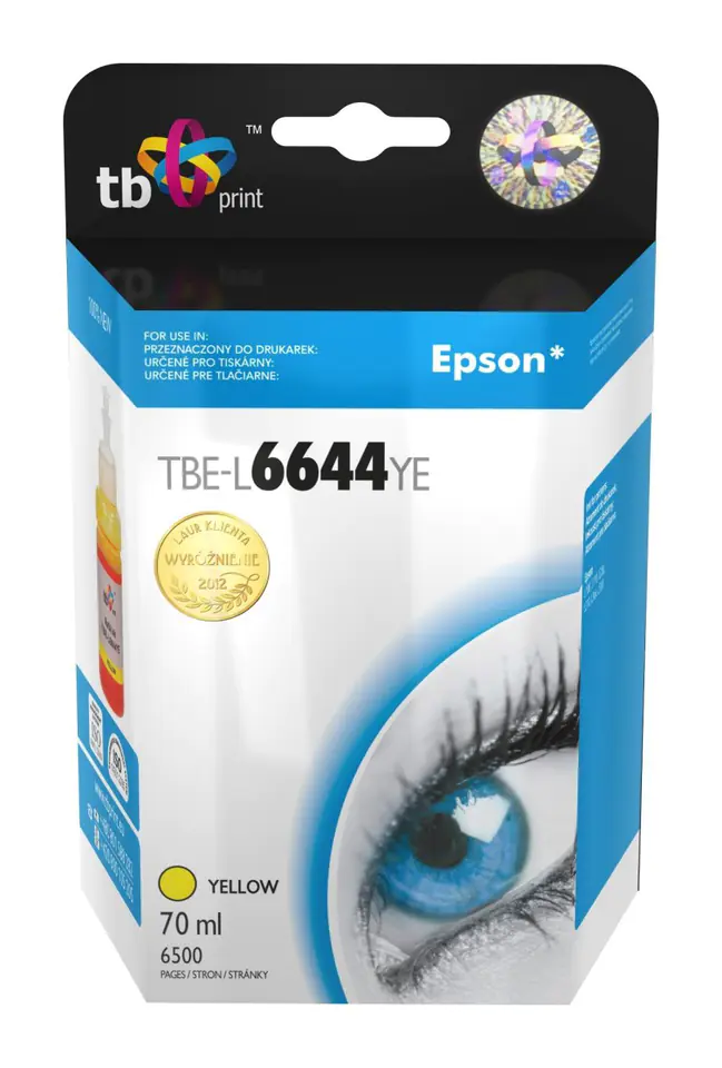 ⁨Ink for Epson L100/110/200/210/3xx/550 TBE-L6644YE YE⁩ at Wasserman.eu