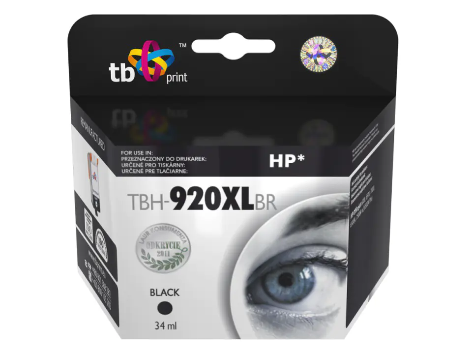 ⁨Ink HP OJ 6500 Black remanufactured TBH-920XLBR⁩ at Wasserman.eu