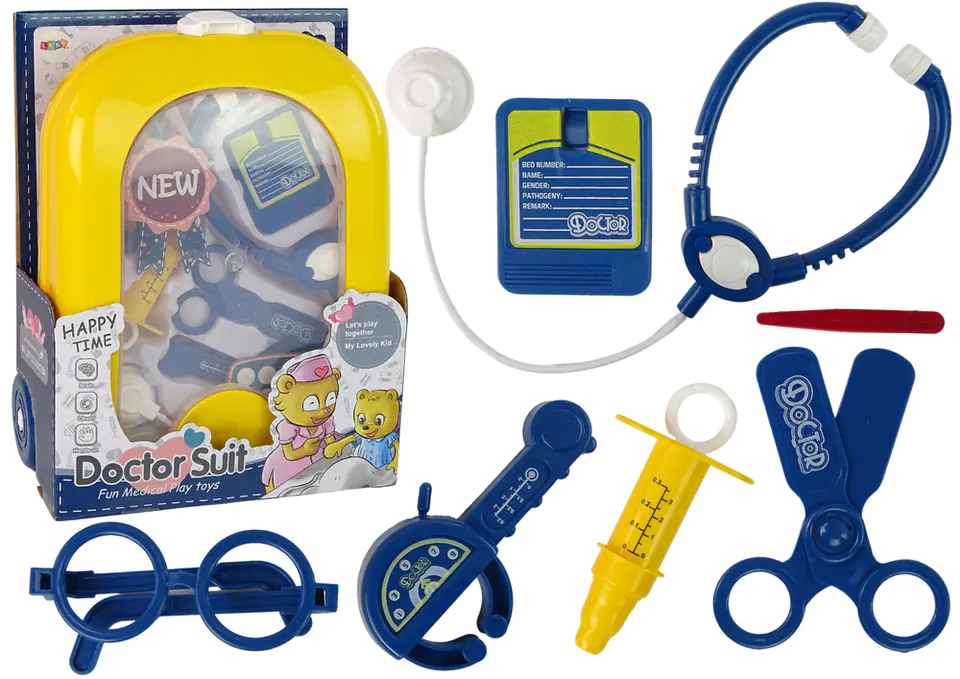 ⁨Doctor's Set in a Backpack Doctor Stethoscope Scissors Yellow⁩ at Wasserman.eu