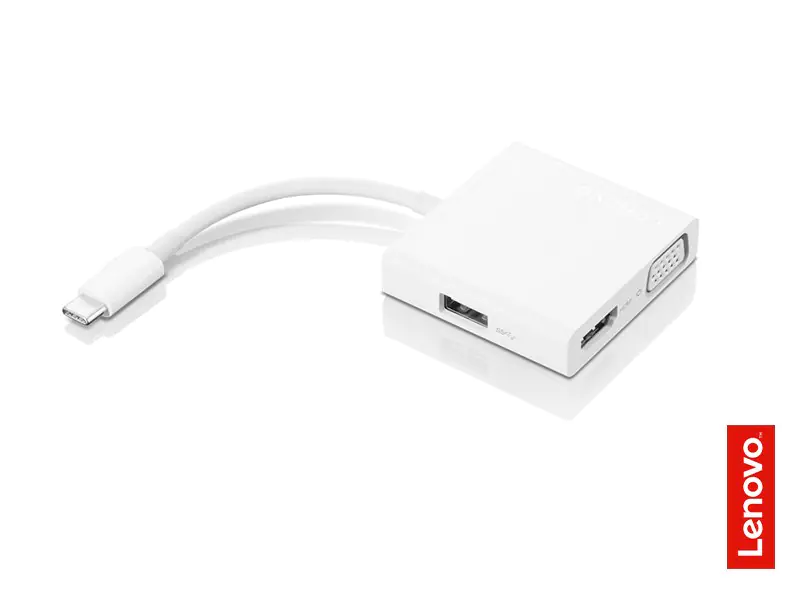 ⁨Lenovo USB-C 3-in-1 Travel Hub Power Adapter, VGA, HDMI, USB 3.0⁩ at Wasserman.eu