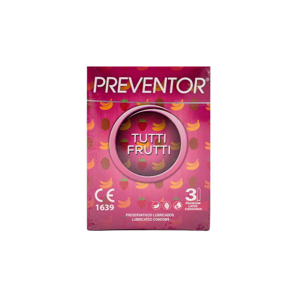 ⁨Prezerwatywy Tutti Frutti 3szt. Preventor⁩ w sklepie Wasserman.eu