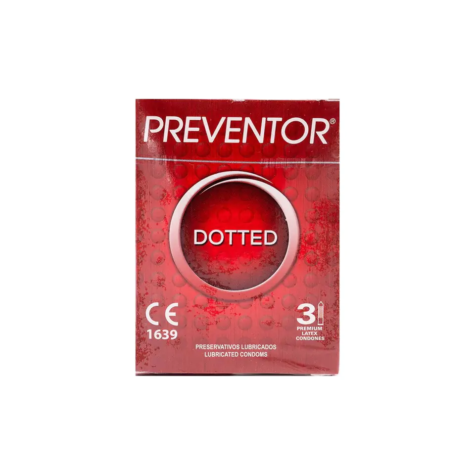 ⁨Prezerwatywy Dotted 3szt. Preventor⁩ w sklepie Wasserman.eu