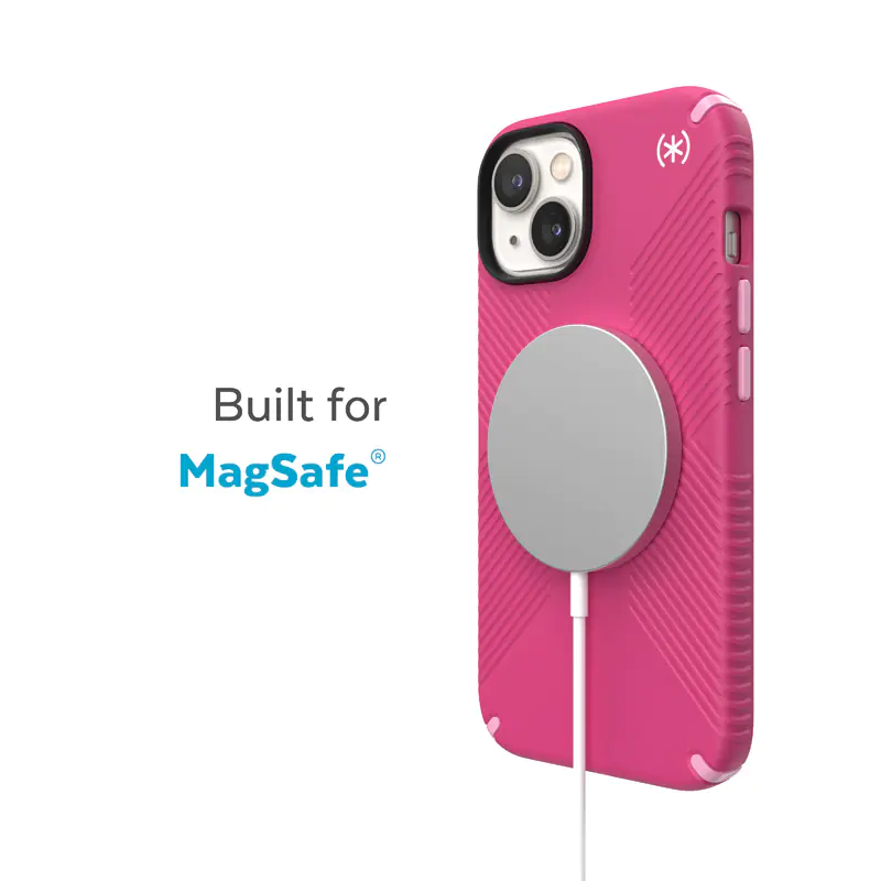 ⁨Speck Presidio2 Grip MagSafe - Antypoślizgowe etui iPhone 14 Plus (Digitalpink / Blossompink / White)⁩ w sklepie Wasserman.eu