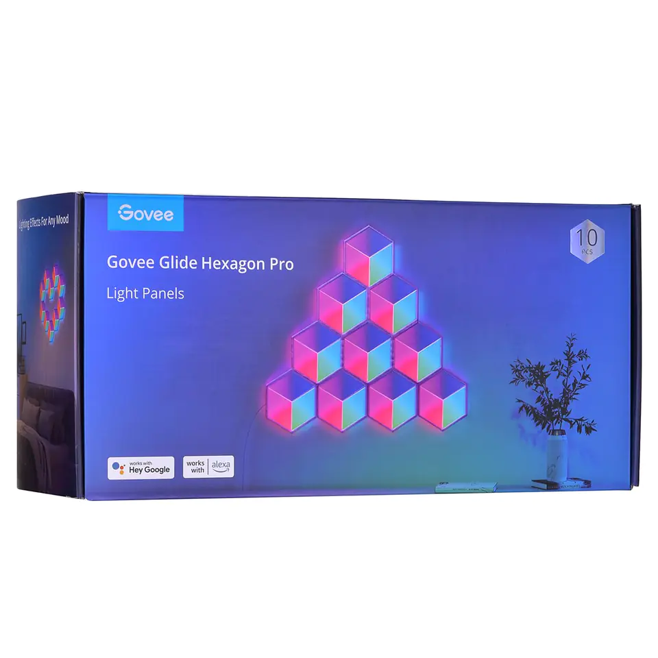 ⁨Govee H6066 Glide Hexa Pro; Panele LED; RGBIC⁩ at Wasserman.eu