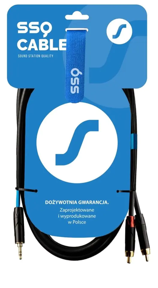 ⁨SSQ MiJRCA3 - kabel mini jack stereo- 2xRCA 3 metrowy⁩ w sklepie Wasserman.eu