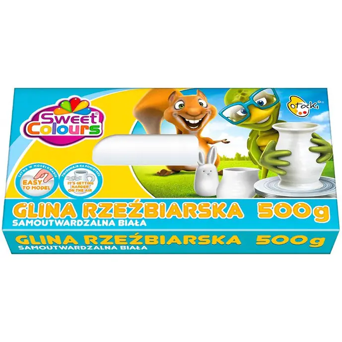 ⁨Glina rzeźbiarska samoutwardzalna biała 500g Sweet Colours OTOCKI⁩ w sklepie Wasserman.eu