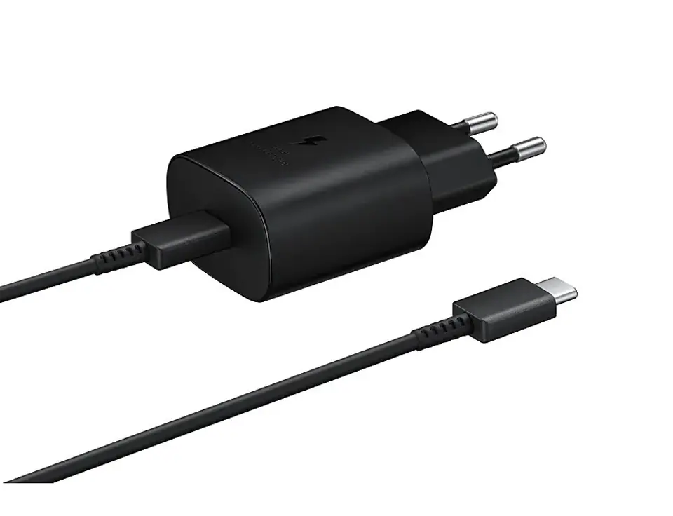 ⁨Ład. siec. Samsung EP-TA800XB PD 25W C to C Cable czarna⁩ w sklepie Wasserman.eu