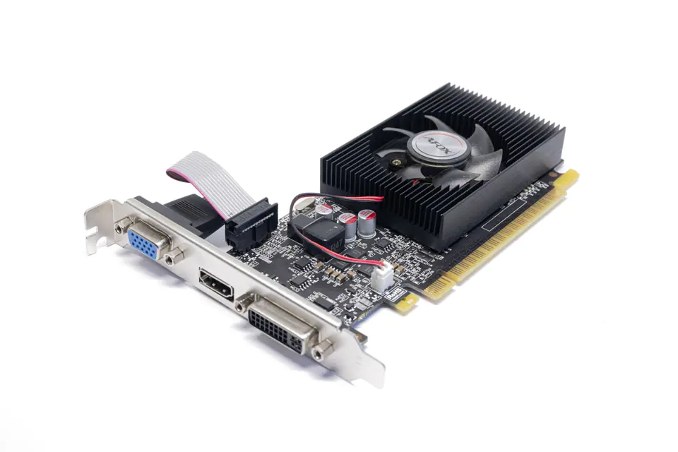 ⁨Karta graficzna - Geforce GT610 2GB DDR3 64Bit DVI HDMI VGA LP Fan V8⁩ w sklepie Wasserman.eu