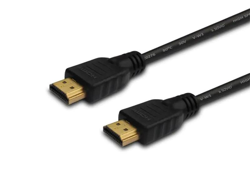 ⁨Kabel HDMI (M) 2m, czarny, złote końcówki, v1.4 high speed, ethernet/3D wielopak 10 szt.,  CL-05⁩ w sklepie Wasserman.eu
