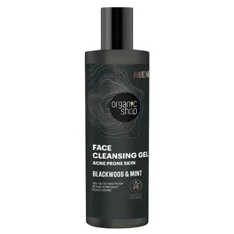⁨Blackwood and Mint acne-prone skin wash gel 200ml ORGANIC SHOP MEN⁩ at Wasserman.eu