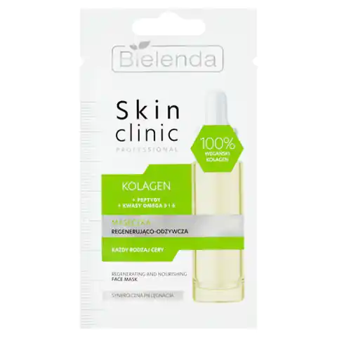 ⁨Bielenda Skin Clinic Professional Kolagen Maseczka regenerująco-odżywcza 8g⁩ w sklepie Wasserman.eu