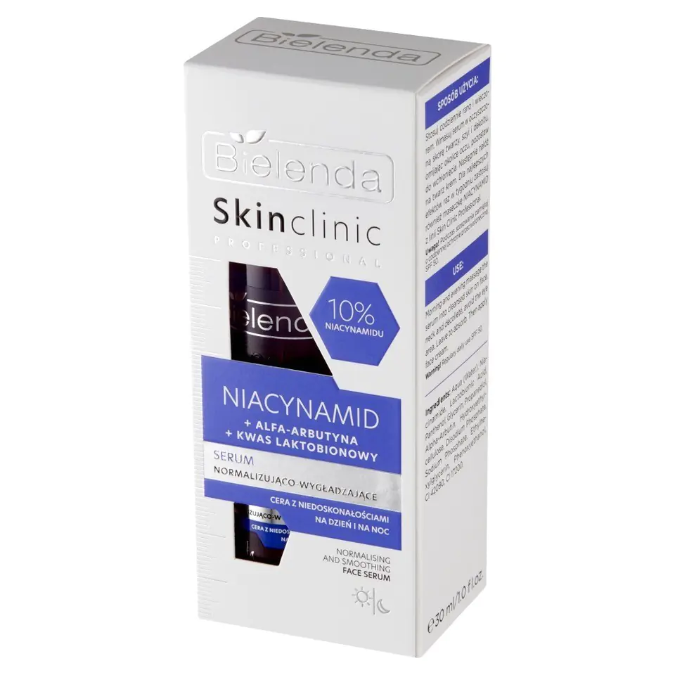 ⁨Bielenda Skin Clinic Professional Niacinamide Normalizing and Smoothing Serum for day and night 30ml⁩ at Wasserman.eu