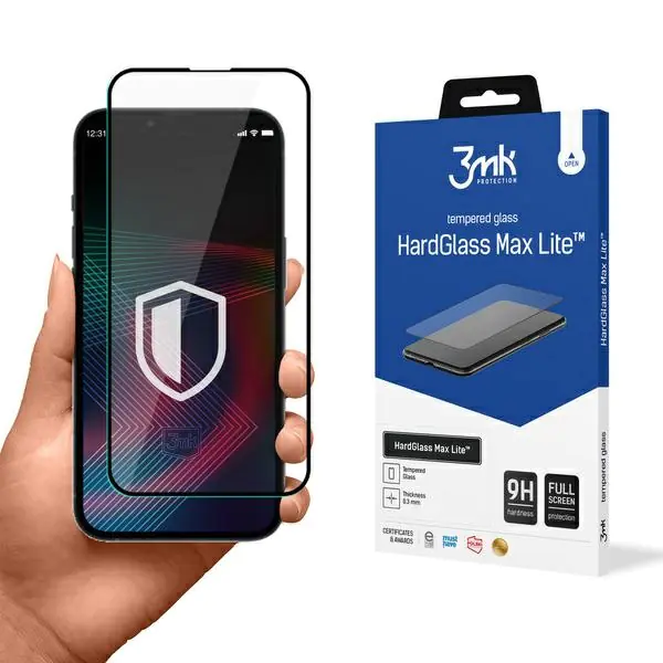 ⁨3MK HG Max Lite iPhone 14 Pro czarny/black⁩ w sklepie Wasserman.eu