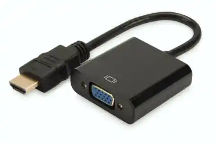 ⁨Konwerter/adapter audio-video HDMI do VGA, 1080p FHD, z audio 3.5mm MiniJack⁩ w sklepie Wasserman.eu