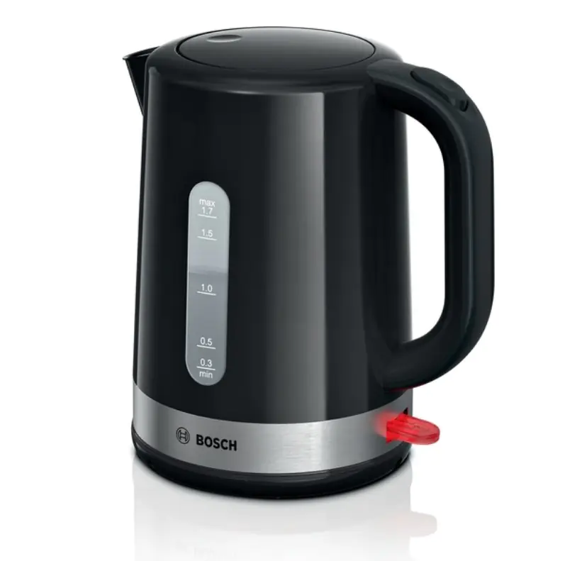 ⁨Bosch TWK6A513 electric kettle 1.7 L 2200 W Black, Stainless steel⁩ at Wasserman.eu