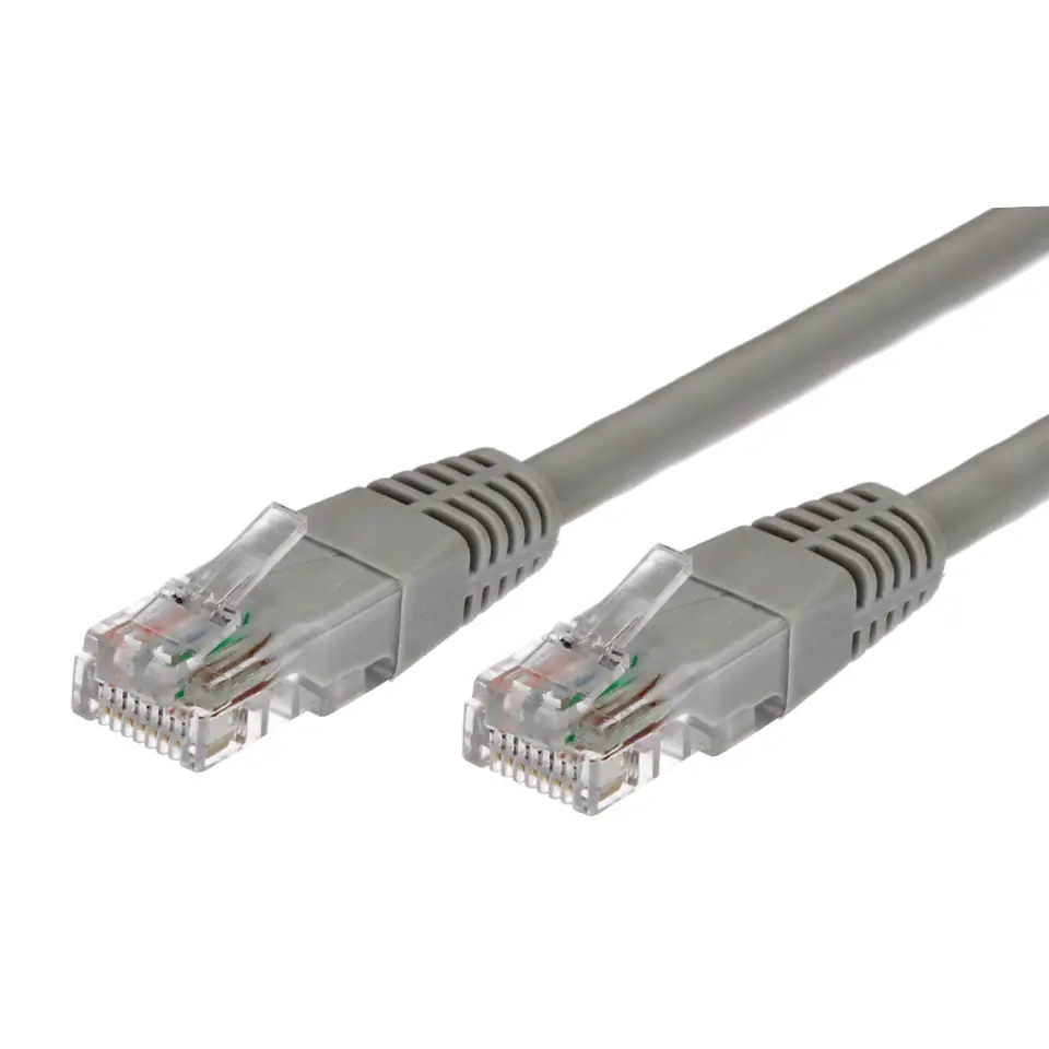 ⁨Cable Patchcord cat.6 RJ45 UTP 5m. grey⁩ at Wasserman.eu