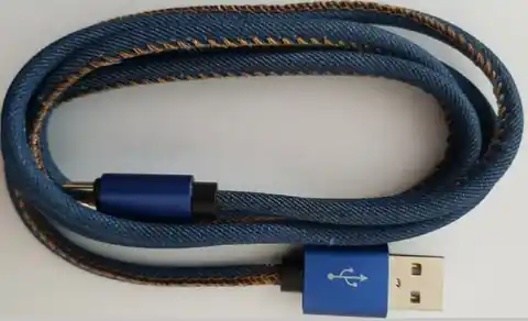 ⁨Kabel USB 8 pin premium jeans 2 m⁩ w sklepie Wasserman.eu